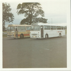 Yelloway KDK 805F and a North Western coach at Corley - 19 Aug 1972