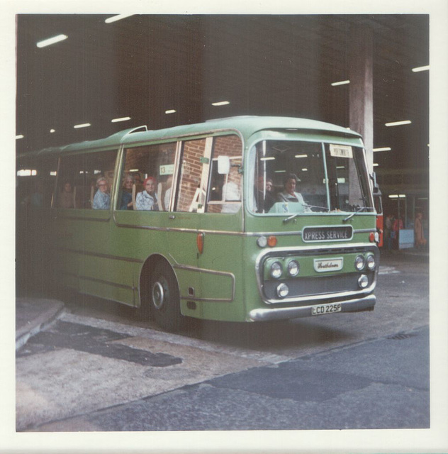 Southdown 1225 (LCD 225F) in Manchester - Aug 1973