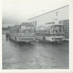 Yelloway TDK 685J and Ribble HRN 959G at Cheltenham - 5 Feb 1972
