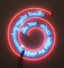 The True Artist Helps World by Revealing Mystic Truths by Bruce Nauman in the Philadelphia Museum of Art, August 2009