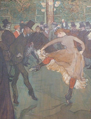 Detail of At the Moulin Rouge- The Dance by Toulouse-Lautrec in the Philadelphia Museum of Art, August 2009