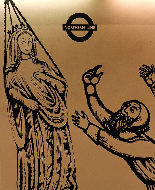 Detail of the Charing Cross Underground Station in London, April 2013