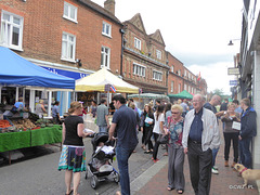 Godalming High Street on Food Market Festival Day