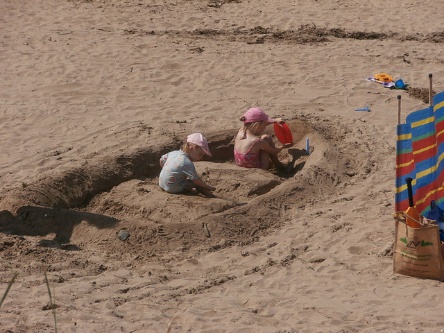 Mum and Dad were busy making this sand boat today