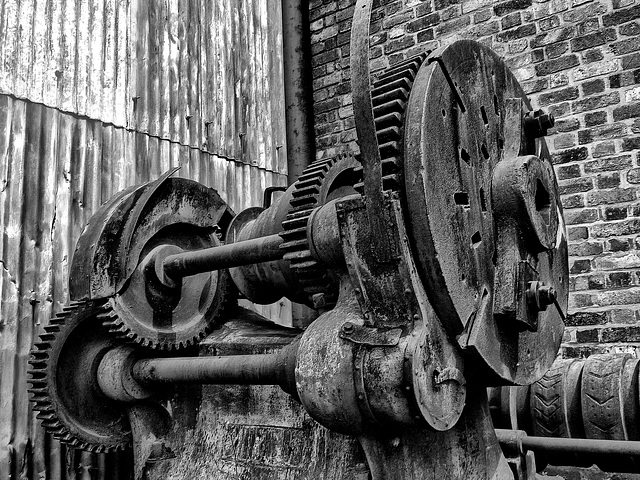 Old Machinery (B & W)