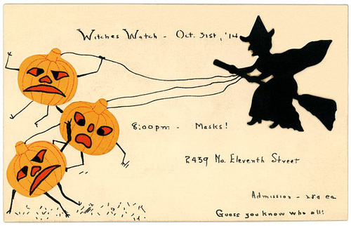 Witches Watch Halloween Party Invitation, October 31, 1914