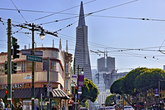The Transamerica Pyramid – Viewed from Stockton Street at Green Street, San Francisco, California
