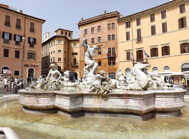 The Fountain of Neptune in Piazza Navona, June 2012