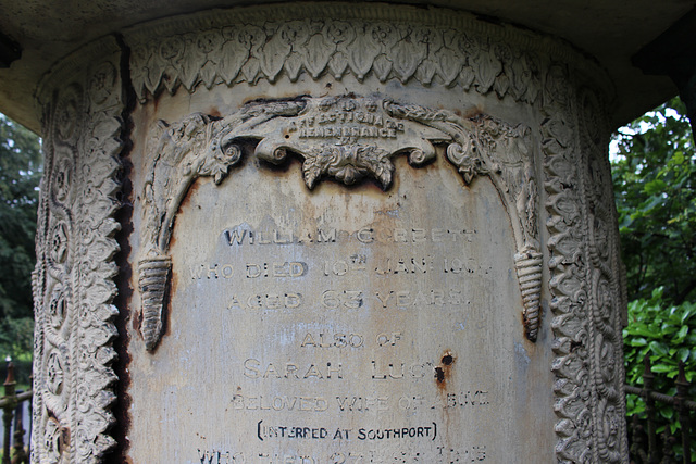 Detail of Corbett Memorial, Wellington Churchyard, Shropshire
