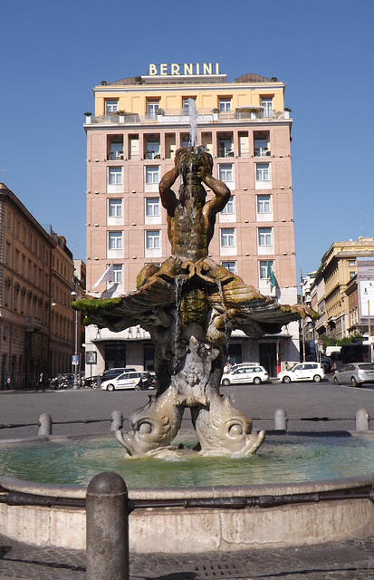The Triton Fountain by Bernini in Piazza Barberini in Rome, June 2012