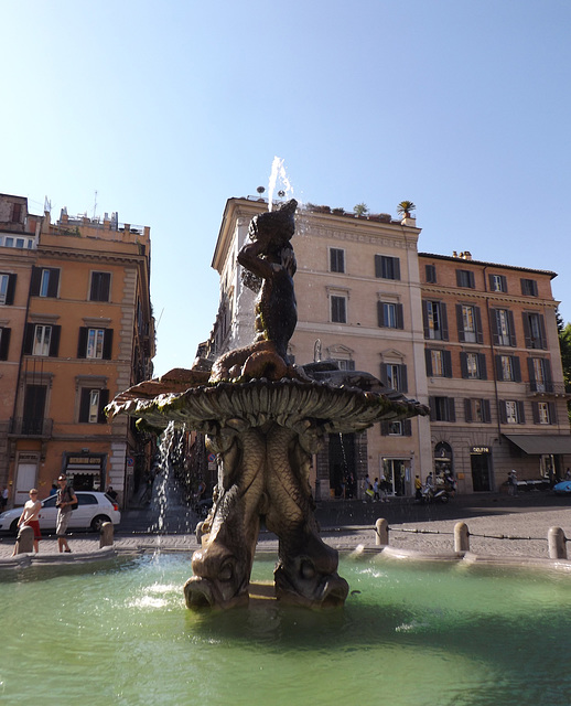 The Triton Fountain by Bernini in Piazza Barberini in Rome, June 2012