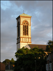 tower in the evening sun
