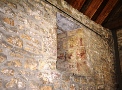 Remains of painted wall decoration, Chapel at Lotherton Hall, Aberford, West Yorkshire