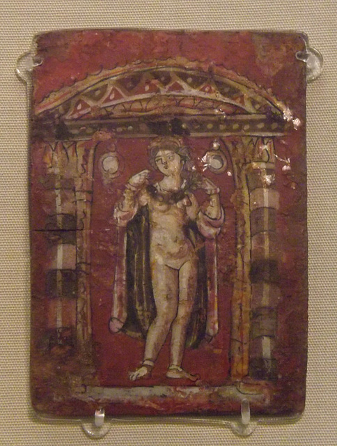 Aphrodite in a Shrine, a Painted Panel from a Wooden Casket in the British Museum, May 2014