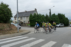 Alan arriving Carhaix on way back to Paris.  Evening of 3rd day, August 23.