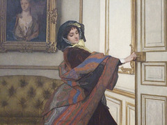 Detail of Departing for the Promenade by Alfred Stevens in the Philadelphia Museum of Art, August 2009