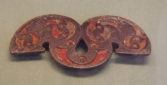 Bronze Strap Union Inlaid with Red Glass in the British Museum, May 2014