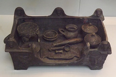 Bucchero Tray in the Form of a Brazier and Assorted Objects in the British Museum, May 2014