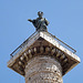 Detail of the Top of the The Column of Marcus Aurelius in Rome, July 2012