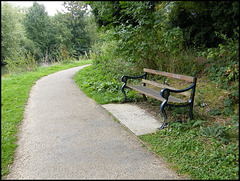 towpath seat at Grandpont