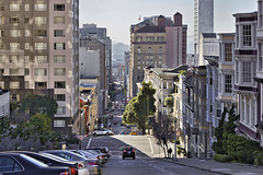 Looking Down Nob Hill – Mason Street below California Street, San Francisco, California
