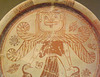 Detail of a Plate with a Winged Goddess with a Gorgon's Head in the British Museum, May 2014