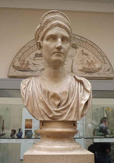 Marble Head of Matidia in the British Museum, May 2014