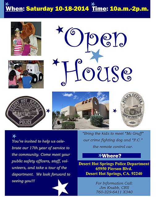 Desert Hot Springs Police Open House 10-18-2014