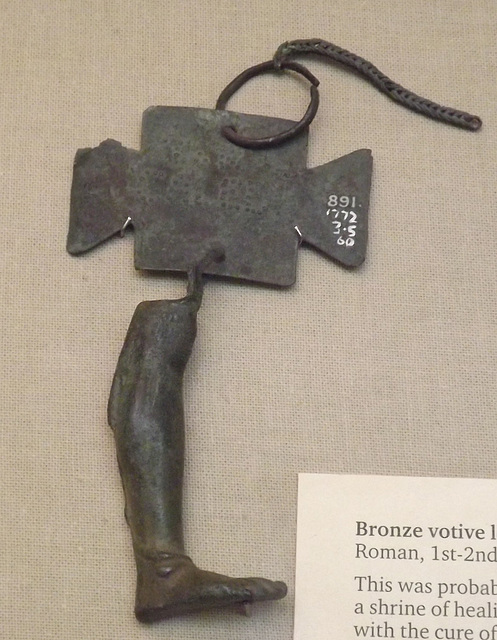 Bronze Votive Leg in the British Museum, April 2013
