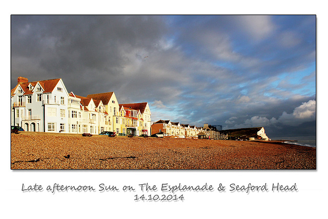 Late Sun on The Esplanade & Seaford Head  - 14.10.2014