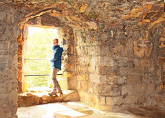 Ginger at Dirleton Castle