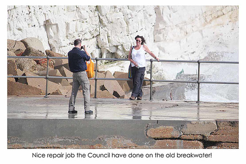 So glad they repaired the breakwater's storm damage  - Seaford - 29.8.2014