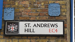 ward boundary marker, st.andrew's hill, london