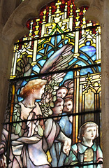 Tiffany window, St Andrew's Church, Kimbolton, Cambridgeshire
