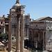 The Temple of Vespasian and the Arch of Septimius Severus in the Forum Romanum, July 2012