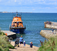 Tynemouth Lifeboat visiting Seaton Sluice on "Harbour Day"
