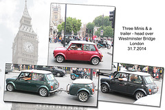 Three Minis & a trailer - Westminster - 31.7.2014