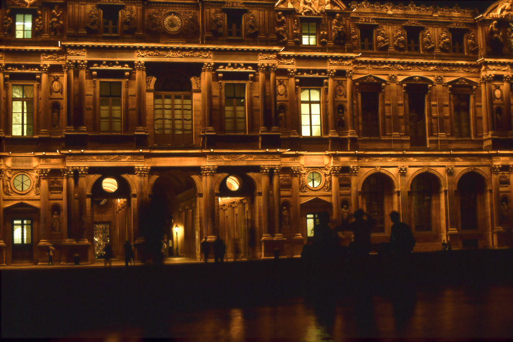 Paris   -  Louvre at night