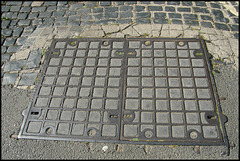 chequered manhole covers