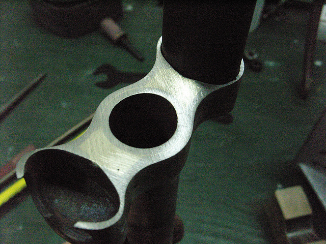 #CT209 Modified crown with one blade set being test fitted (2009)
