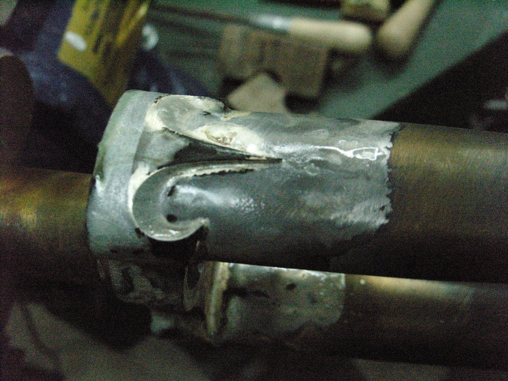 #CT209 Blade brazed to crown before clean up (2009)