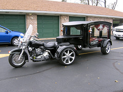Trike Motorcycle Hearse, Harris Funeral Home, Johnstown, Pa.