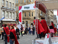 The Royal Mile, Edinburgh with Festival Performers