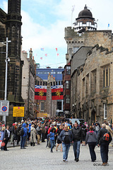 The Royal Mile, Edinburgh with Festival Crowds
