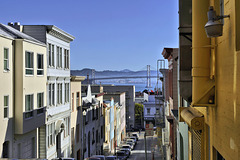 The Oakland Bay Bridge – Seen from John Street, San Francisco, California