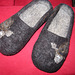 flted slippers - black