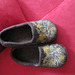 felted slippers - brown