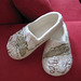 felted slippers - white