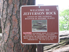 Welcome to Jefferson Rock Sign