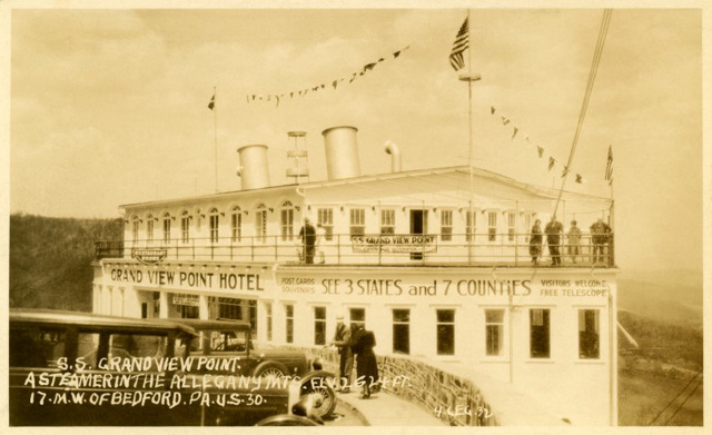 Grand View Ship Hotel: A Steamer in the Allegheny Mountains, 1932